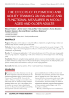 The Effects of Plyometric and Agility Training on Balance and Functional Measures in Middle Aged and Older Adults