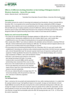 Effects of different stocking densities on harvesting of bluegum stands in Western Australia – Ayres 00 case study. Australian Forest Operations Research Alliance (AFORA) Industry Bulletin, Volume 14