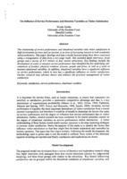 The Influence of Service Performance and Situation Variables on Visitor Satisfaction