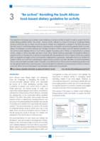 “Be active!” Revisiting the South African food-based dietary guideline for activity