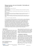 With great structure comes great functionality: Understanding and emulating spider silk