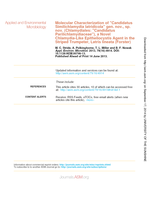 Molecular characterization of "Candidatus Similichlamydia latridicola" gen. nov., sp. nov. (Chlamydiales: "Candidatus Parilichlamydiaceae"), a novel Chlamydia-like epitheliocystis agent in the striped trumpeter, Latris lineata (Forster)