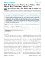 Lack of low frequency variants masks patterns of non-neutral evolution following domestication
