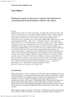 Writing the memoir of self-erasure: A practice-led exploration of constructing and deconstructing the coloniser-who-refuses