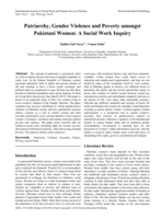 Patriarchy, Gender Violence and Poverty amongst Pakistani Women: A Social Work Inquiry