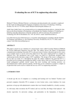 Evaluating the use of ICT in engineering education