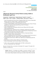 Objectively Measured Activity Patterns among Adults in Residential Aged Care