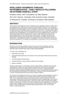 Intelligent pavements through instrumentation: early results following an extreme rainfall event