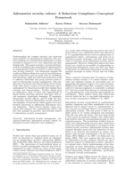 Information security culture: a behaviour compliance conceptual framework