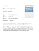 Posted price selling and online auctions