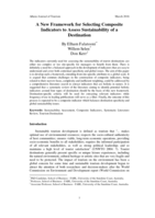A new framework for selecting composite indicators to assess sustainability of a destination
