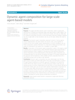 Dynamic agent composition for large-scale agent-based models