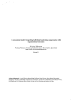 A conceptual model integrating individual leadership competencies with organisational outcomes