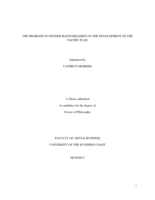 The Problem of Gender Mainstreaming in the Development of the Pacific Plan