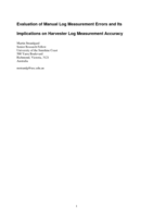 Evaluation of Manual Log Measurement Errors and Its Implications on Harvester Log Measurement Accuracy