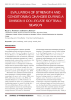Evaluation of Strength and Conditioning Changes During a Division II Collegiate Softball Season