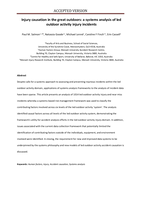 Injury causation in the great outdoors: a systems analysis of led outdoor activity injury incidents