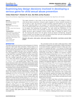 Examining key design decisions involved in developing a serious game for child sexual abuse prevention