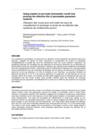 Using swales to pre-treat stormwater runoff and prolong the effective life of permeable pavement systems