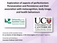 Exploration of aspects of perfectionism: Perseveration and Persistence and their association with metacognition, body image, and health behaviours
