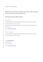 Physiological traits of Acacia concurrens and Eucalyptus crebra with respect to radical site preparation practices in a revegetation trial, south east Queensland, Australia