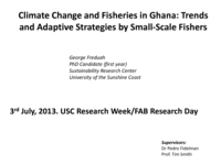 Climate change and fisheries in Ghana: Trends and adaptive strategies by small-scale fishers
