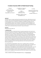 A subset of precise UML for model-based testing