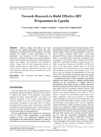 Towards Research to Build Effective HIV Programmes in Uganda