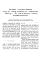 Integrating Ubiquitous Computing Design into Forestry Information and Communication Technology: A Case Study in Designing a Forestry Transportation System