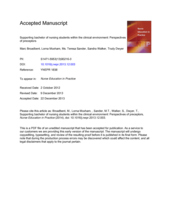 Supporting bachelor of nursing students within the clinical environment: Perspectives of preceptors