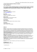 A tri-country social marketing study of young university women’s alcohol consumption and the perceived influence of their peers’ attitudes