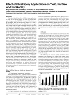 Effect of ethrel spray applications on yield nut size and nut quality