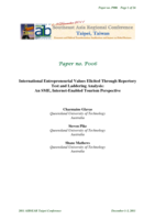 International Entrepreneurial Values Elicited Through Repertory Test and Laddering Analysis: An SME, Internet-Enabled Tourism Perspective