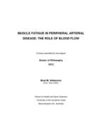 Muscle Fatigue in Peripheral Arterial Disease: The role of blood flow
