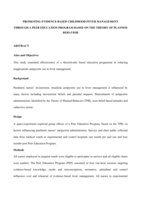 Promoting evidence-based childhood fever management through a peer education programme based on the theory of planned behaviour