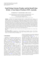Food Pricing, Extreme Weather and the Rural/Urban Divide: A Case Study of Northern NSW, Australia