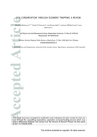 Soil Conservation Through Sediment Trapping: A Review