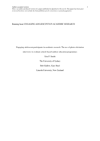 Engaging adolescent participants in academic research: the use of photo-elicitation interviews to evaluate school-based outdoor education programmes