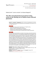 The effect of mechanization level and harvesting system on the thinning cost of Mediterranean softwood plantations