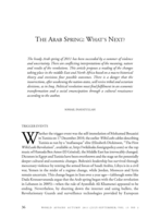 The Arab Spring: What's next?