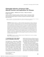 Chlamydial infection of immune cells: Altered function and implications for disease