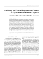 Predicting and Controlling moisture content to Optimise forest biomass logistics