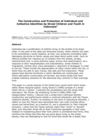 The Construction and Protection of Individual and Collective Identities by Street Children and Youth in Indonesia