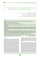 A desire for weight loss in season increases disordered eating behaviour risk and energy deficiency in athletes