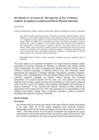 Kia Marama Te Au Tauira Ite ‘Āite’anga Ote Au Peu ‘UiTūpuna: students’ perceptions of cultural activities in Physical Education