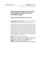 Determining the impact of some wood characteristics on the performance of a mobile chipper