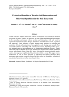 Ecological Benefits of Termite Soil Interaction and Microbial Symbiosis in the Soil Ecosystem