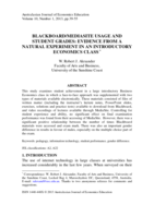 Blackboard/Mediasite Usage and Student Grades: Evidence from a natural experiment in an introductory economics class