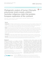 Phylogenetic analysis of human Chlamydia pneumoniae strains reveals a distinct Australian indigenous clade that predates European exploration of the continent