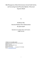 Risk Management, Ethical Environment, Internal Audit Activity and Accounting Control Procedural Quality: A Structural Equation Model